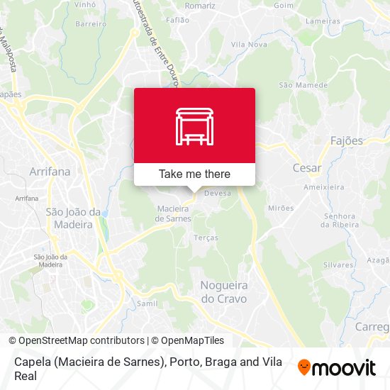Capela (Macieira de Sarnes) mapa