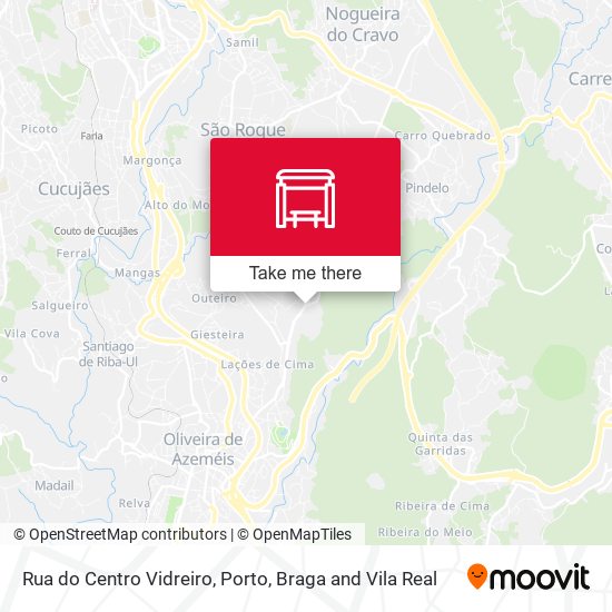 Rua do Centro Vidreiro mapa