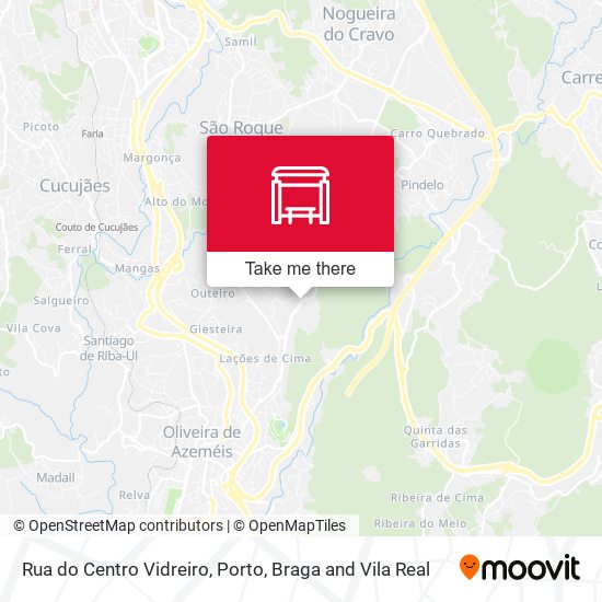 Rua do Centro Vidreiro mapa