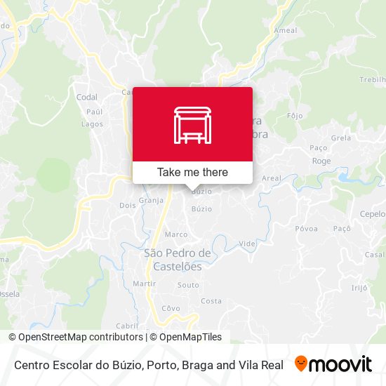 Centro Escolar do Búzio mapa