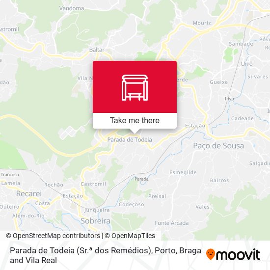 Parada de Todeia (Sr.ª dos Remédios) mapa