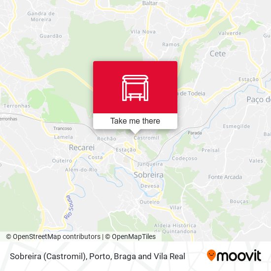 Sobreira (Castromil) mapa