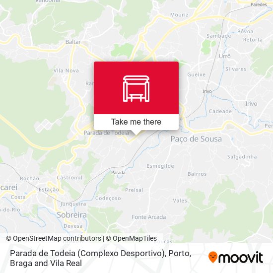 Parada de Todeia (Complexo Desportivo) map