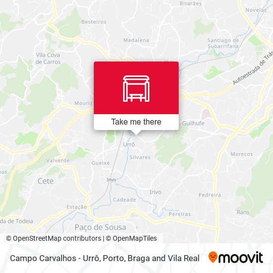 Campo Carvalhos - Urrô map