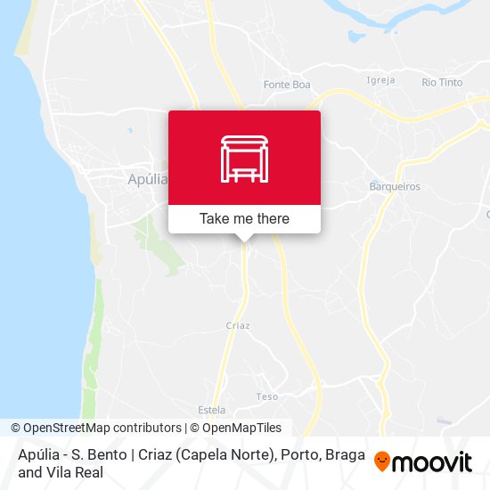 Apúlia - S. Bento | Criaz (Capela Norte) map