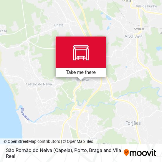 São Romão do Neiva (Capela) mapa