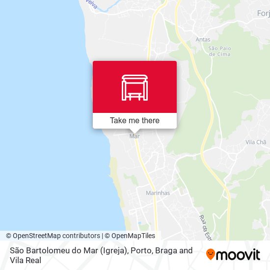 São Bartolomeu do Mar (Igreja) mapa