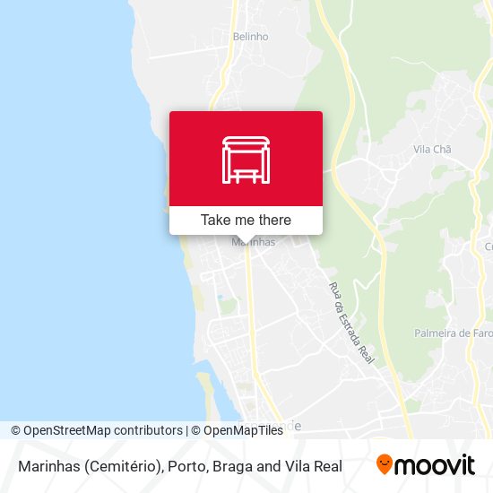 Marinhas (Cemitério) mapa