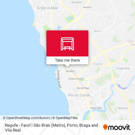Regufe - Farol | São Brás (Metro) map