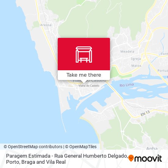 Paragem Estimada - Rua General Humberto Delgado map