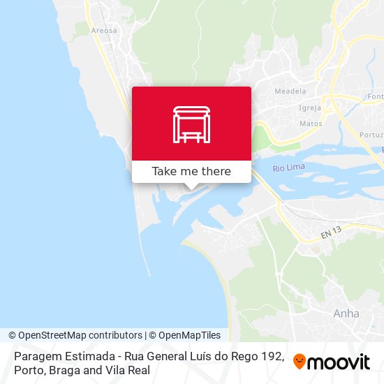 Paragem Estimada - Rua General Luís do Rego 192 map