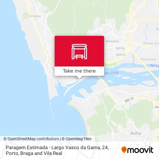 Paragem Estimada - Largo Vasco da Gama, 24 mapa