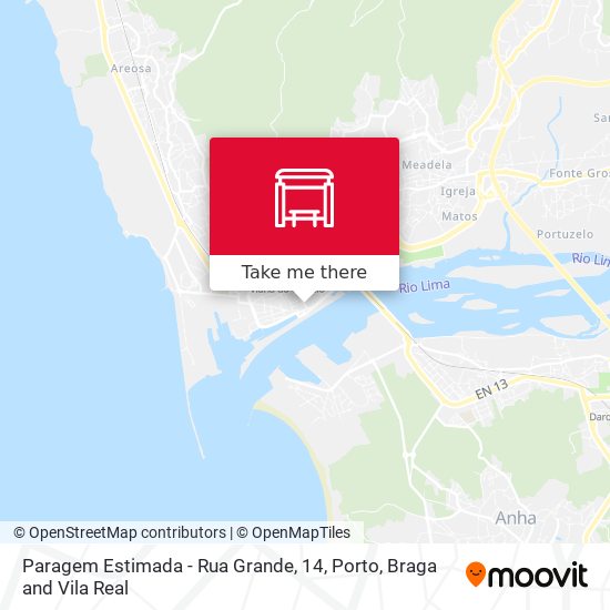 Paragem Estimada - Rua Grande, 14 map