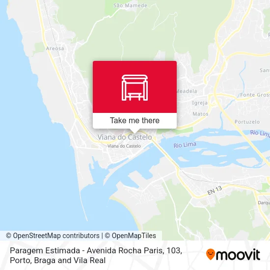 Paragem Estimada - Avenida Rocha Paris, 103 map