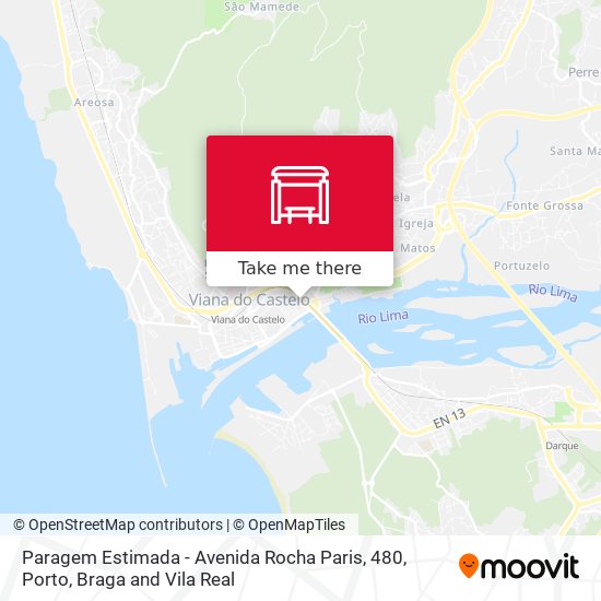Paragem Estimada - Avenida Rocha Paris, 480 map
