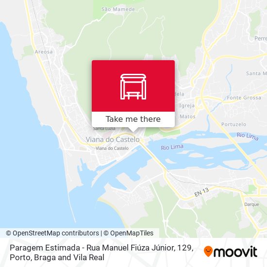 Paragem Estimada - Rua Manuel Fiúza Júnior, 129 map