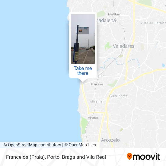 Francelos (Praia) map