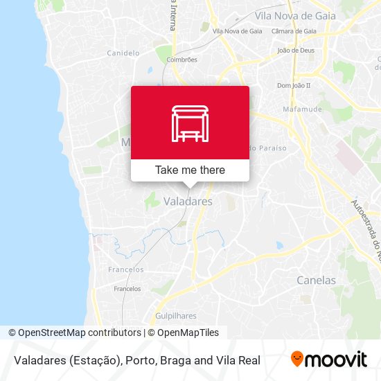 Valadares (Estação) mapa