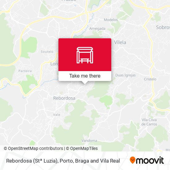 Rebordosa (Stª Luzia) mapa