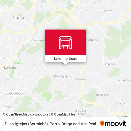 Duas Igrejas (Serminhã) mapa