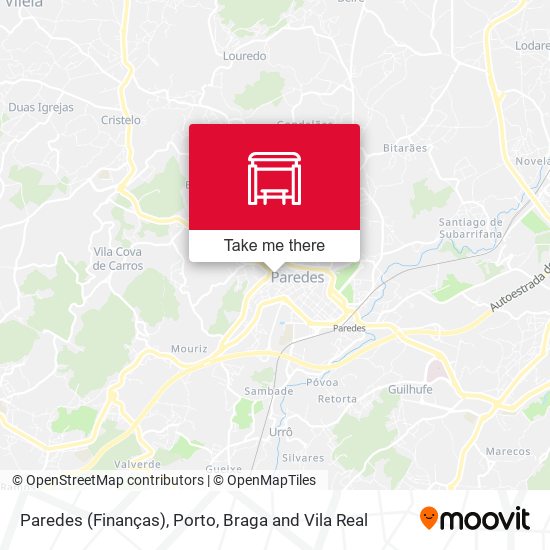 Paredes (Finanças) mapa