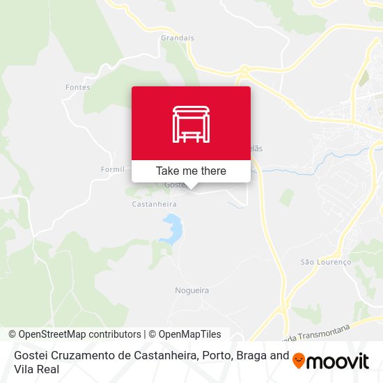 Gostei Cruzamento de Castanheira map