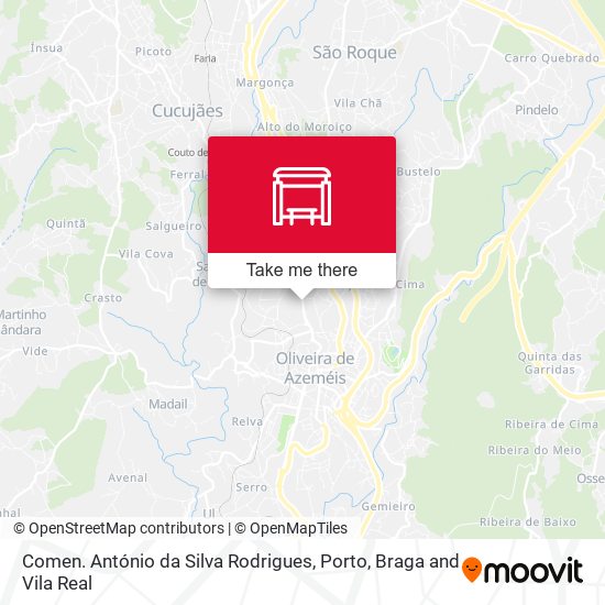 Comen. António da Silva Rodrigues map