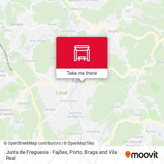 Junta de Freguesia - Fajões map