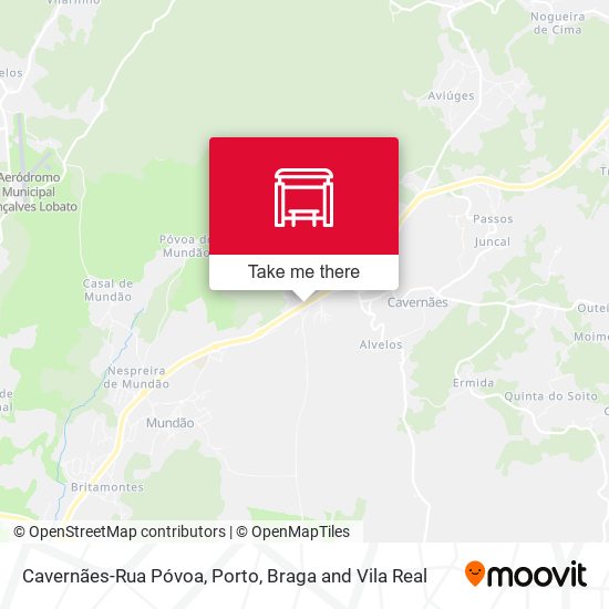 Cavernães-Rua Póvoa mapa