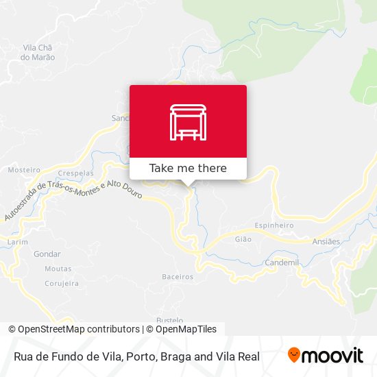 Rua de Fundo de Vila mapa