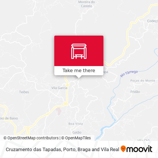 Cruzamento das Tapadas mapa