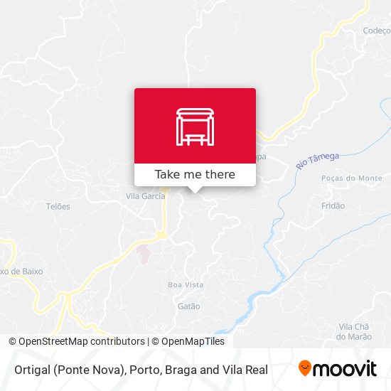 Ortigal (Ponte Nova) mapa