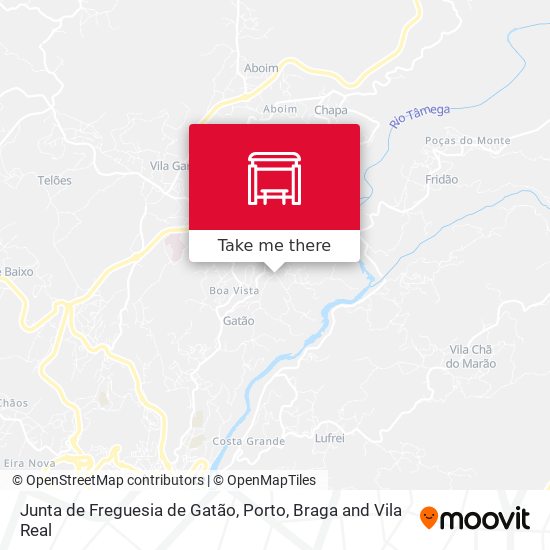 Junta de Freguesia de Gatão map