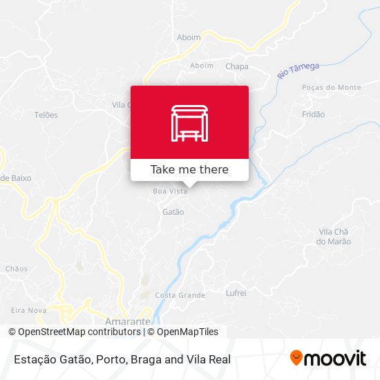 Estação Gatão map