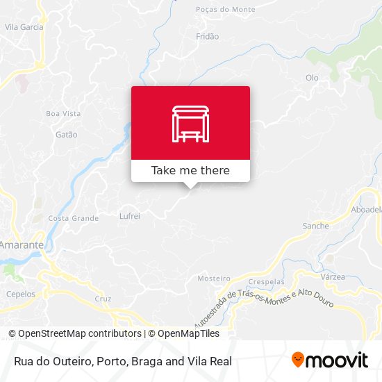 Rua do Outeiro mapa
