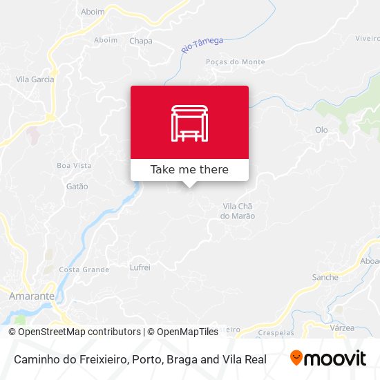 Caminho do Freixieiro mapa