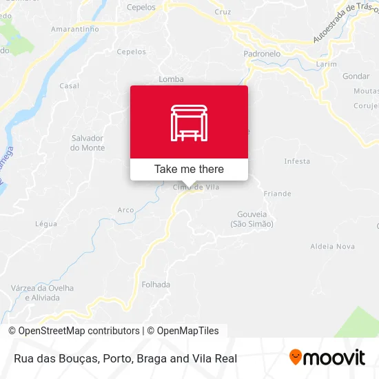 Rua das Bouças map