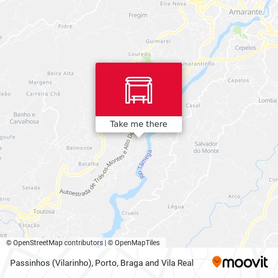 Passinhos (Vilarinho) mapa