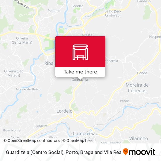 Guardizela (Centro Social) map