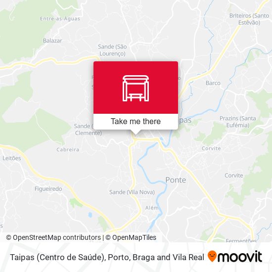 Taipas (Centro de Saúde) mapa