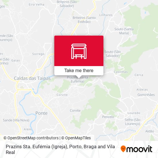 Prazins Sta. Eufémia (Igreja) map