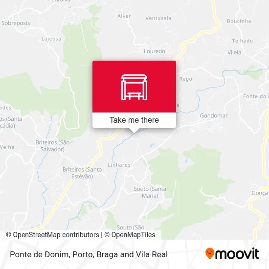 Ponte de Donim map