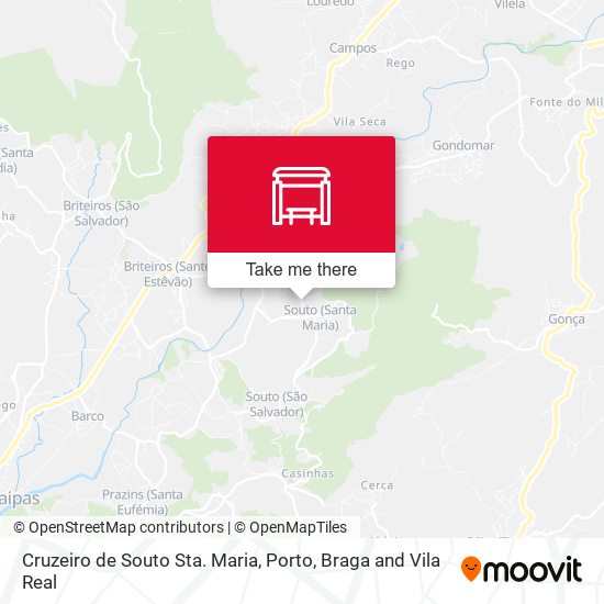 Cruzeiro de Souto Sta. Maria mapa