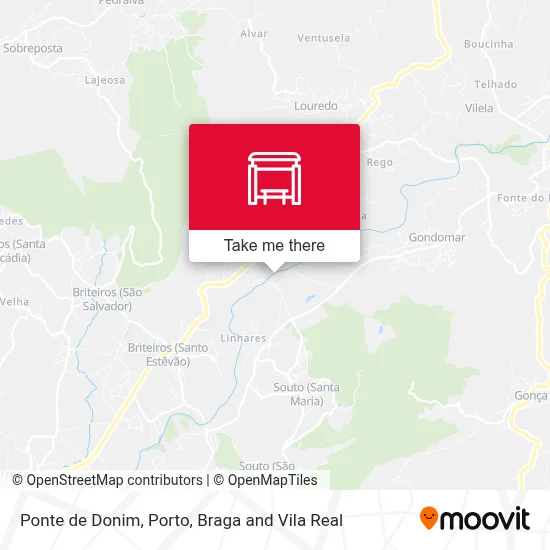Ponte de Donim map