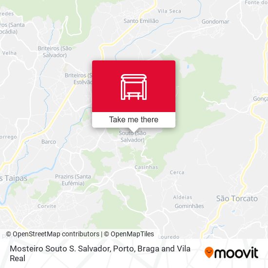 Mosteiro Souto S. Salvador mapa