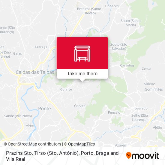 Prazins Sto. Tirso (Sto. António) map