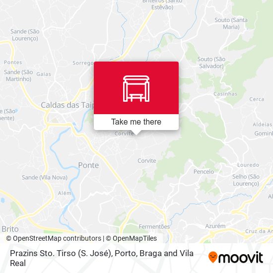 Prazins Sto. Tirso (S. José) map