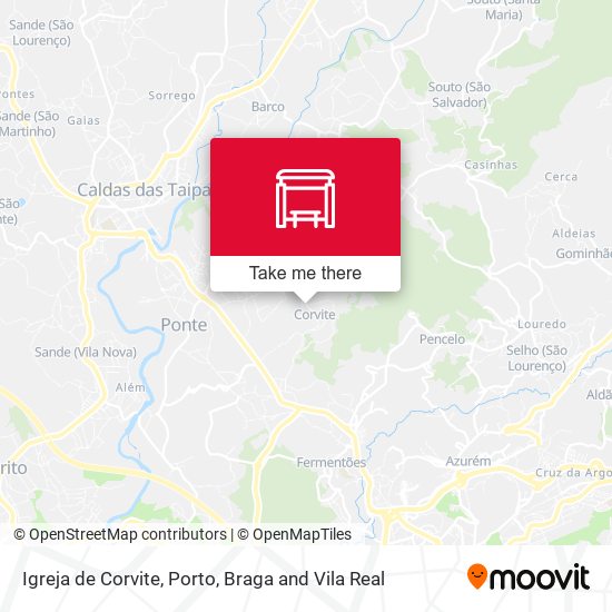 Igreja de Corvite mapa
