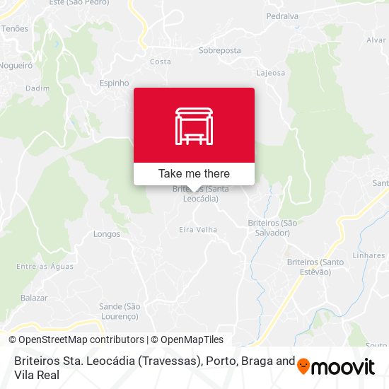 Briteiros Sta. Leocádia (Travessas) map