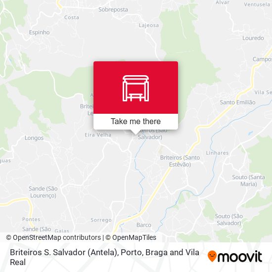 Briteiros S. Salvador (Antela) mapa